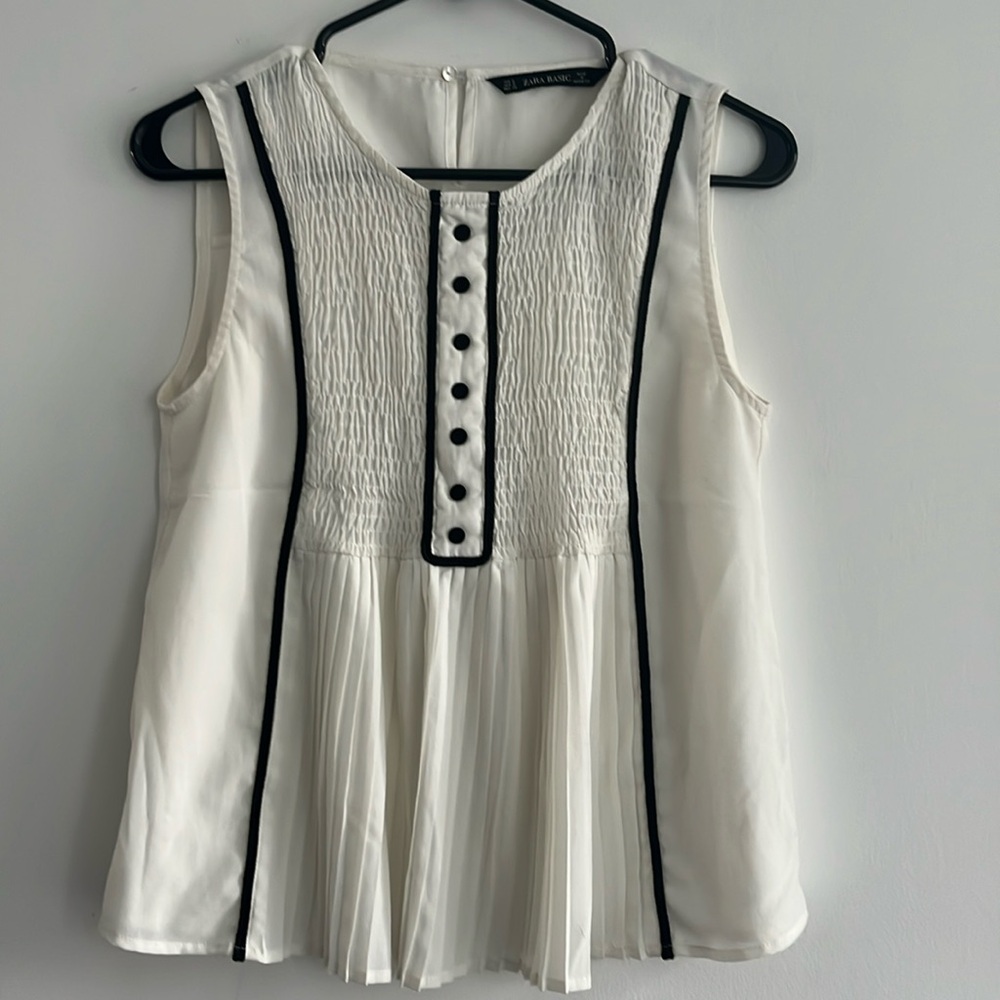 Zara semi sheer sleeveless top size small